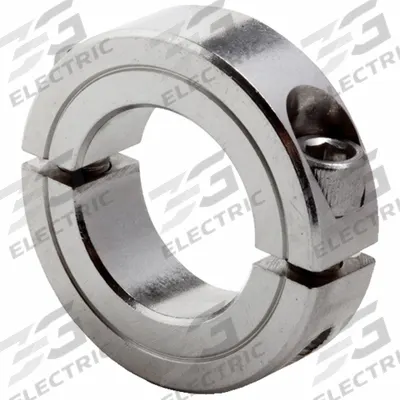 CLIMAX METAL PRODUCTS Shaft Collar: 2-Piece, Inch, Round, Clamp-On, 3/4 in Bore Dia - Stainless Steel Shaft Collars