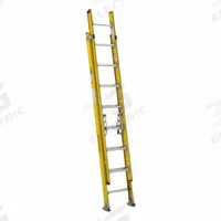 WERNER Extension Ladder: 16 ft Ladder Size, Fiberglass, 375 lb Load Capacity, 41 lb Wt, 2 Sections (MPN D7116-2). Key specifications — Color: Yellow; Brand: WERNER; Included Features: Mar-Resistant End Caps; Removable Fly: Removable.