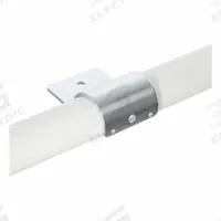 FLEXPIPE Pipe Clamp: Embed Support Bracket, 45°, Silver, Steel, 2 1/2 in Lg, 28 mm For Pipe Size (MPN AI-SUPPORT). Key specifications — Product Type: Embed Support Bracket; Brand: FLEXPIPE; Finish: Zinc-Plated; Corrosion Resistant: Yes; Material: Steel.