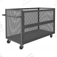 APPROVED VENDOR Drop-Gate Box Truck: 1,400 lb, 66 1/2 in L x 30 1/2 in W x 43 5/8 in H, Flat, Gray (MPN 3STDG-EX3060-5PO-95). Key specifications — Material: Steel; Color: Gray; Brand: APPROVED VENDOR; Caster/Wheel Configuration: (2) Rigid.