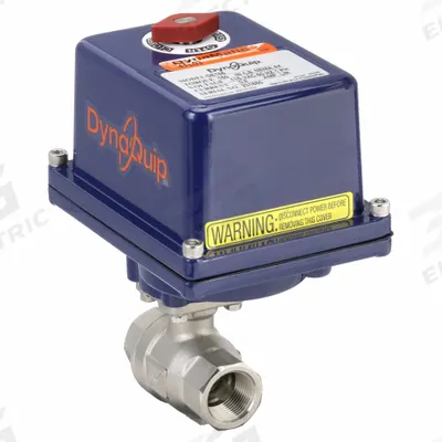 DYNAQUIP CONTROLS Electrically Actuated Two-Way Ball Valve: 3/4 in, Stainless Steel - Stainless Steel Electrically-Actuated Ball Valves