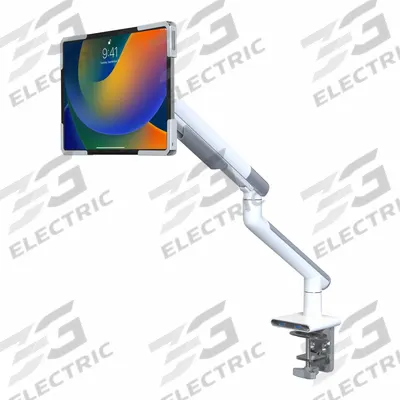CTA DIGITAL Monitor Arm: White, Steel, Clamp/Grommet Mount - Computer Monitor Arms