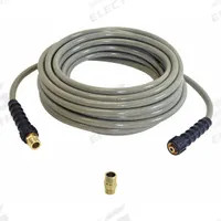 Cold Water Hose: 5/16 in ID, 50 ft Lg, Polyurethane, Gray, 5/16 in x 5/16 in Fitting Size, 3,700 psi (MPN 40226). Key specifications — Hose Cover Material: Polyurethane; Fitting Type: F M22 x M M22; Hose Color: Gray; Hose Configuration: Coupled Assembly; Brand: SIMPSON.