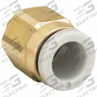 SMC Push-Fit Adapter Fitting: 3/16 in OD x 5 mm Pipe Size, Push-to-Connect x Metric, Brass, Brass (MPN KQ2H05-M5A). Key specifications — Brand: SMC; Thread Size A: M5x.08.