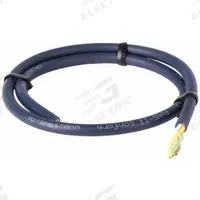 CHAINFLEX Control Cable: 20 AWG, 4 Conductors, Order by the Foot, TPR Jacket, 300 V (MPN CF9-05-04-1). Key specifications — Conductor Material: Copper; Conductor Configuration: Single; Minimum Bend Radius Factor - Fixed: 3 x OD; Minimum Bend Radius Factor - Flexible: 4 x OD; Includes Ground: Yes; Minimum Bend Radius Factor - E-Chain: 5 x OD; Resistance Properties: Coolant Resistant; Standards: DIN 47100.