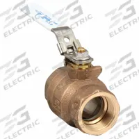APOLLO Manual Two-Way Ball Valve: 1 1/2 in Size, Brass/Bronze, Straight, FNPT x FNPT, Two-Piece (MPN 77CLF10727A). Key specifications — Brand: APOLLO; Handle: Locking Lever.