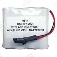 BEST Door Lock Battery Pack: 6V DC, 2,800 mAh Capacity, 2 in Ht, 0.56 in Wd (MPN VPDBB B60726). Key specifications — Battery Cross-Reference: C83511; Fits Model: EZ Series Keypad Locks; Voltage - Batteries: 6V DC; Brand: BEST.