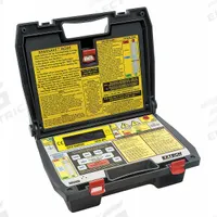 EXTECH Megohmmeter: 800 kiloohm to 500 gigohm, CAT III 300V, Digital, No Output, 0.62 mA to 0.83 mA (MPN MG500). Key specifications — IP Rating: Not Rated; Test Voltage: 10,000V DC; Brand: EXTECH.