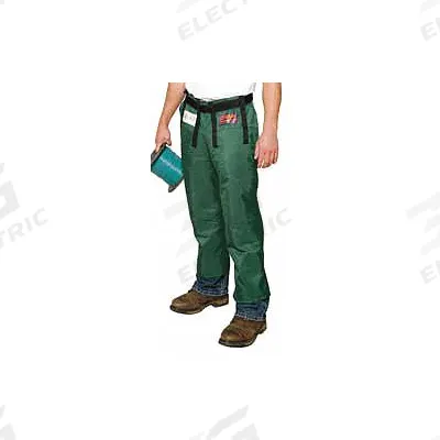 DELTAPLUS USA Chaps: Nylon, 36 in Overall Lg, Green, Open Back Chap - Chainsaw Protective Chaps