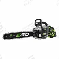 EGO Battery-Powered Chainsaw Kit: 20 in Bar Lg, Rear Handle, Auto Chain Oiler, 56 V, 60 cc (MPN CSX5007). Key specifications — Brand: EGO.