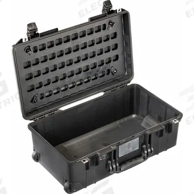 PELICAN Lid Panel: 13 in x 14 in, 56 Openings, Twist Cam Locks, Plastic - Hook-Holding MOLLE Lid Organizers