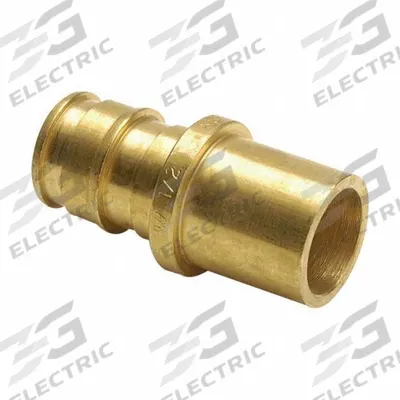 UPONOR Barbed Fitting Adapter: 3/4 in ID x 3/4 in Pipe Size, Barbed x Cup, Brass/Copper - Expansion Brass Barbed Tube Fittings