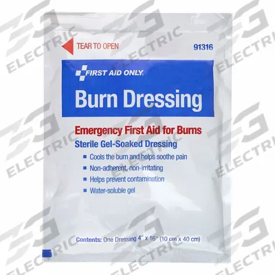 FIRST AID ONLY Burn Dressing: 16 in Dressing Lg, 4 in Dressing Wd, Gauze - Burn Dressings