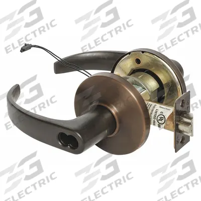 STANLEY SECURITY SOLUTIONS Door Lockset: Storeroom Lever Locksets, Bronze, ADA Compliant - Electric Lever Locksets