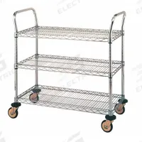 METRO Wire Shelf Utility Cart: 375 lb, 3 Shelf, 38 in L x 26 in W x 39 in H Dim, Silver, Flat (MPN MW712). Key specifications — Shelf Orientation: Flat; Caster/Wheel Configuration: (4) Swivel; Finish: Stainless Steel; Brand: METRO.