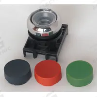 EATON Extended Push Button: Black/Green/Red, 22 mm Mounting Size, Metallic, Momentary (MPN M22M-DH-X-SRG). Key specifications — Brand: EATON; Action: Momentary; Series: M22; Push Button Material Type: Metallic.