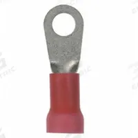PANDUIT Ring Terminal: Red, Vinyl Insulation, #8 Stud Size, 8 AWG to 8 AWG Wire Sizes, 600 V (MPN PV8-10RX-TY). Key specifications — attr1308027: PANDUIT.
