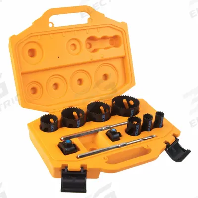 SPYDER Hole Saw Kit: 11 Pieces, 1 7/8 in Max. Cutting Dp, Bi-Metal - Multi-Material-Cutting Hole Saw Kits