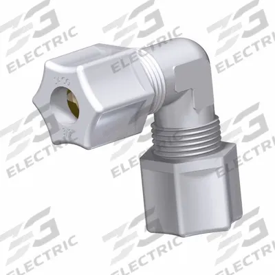 JACO Union Compression Elbow: 3/8 in OD x 3/8 in OD Size, Compression x Compression - General Purpose Nylon Compression Fittings