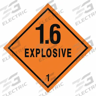 STRANCO Container Label: 1.6 Explosive, 4 in x 4 in, 4 in Label Ht, 4 in Label Wd - Class 1: Explosives