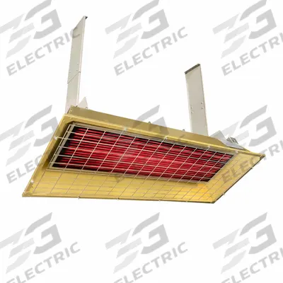 FOSTORIA Infrared Overhead Electric Heater: 9500 W Watt Output, 240V AC, 1/3 Phase - Indoor/Outdoor Suspended Infrared Radiant Electric Ceiling Heaters