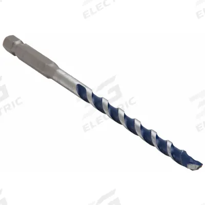 BOSCH Round Hammer Drill: 3/16 in Drill Bit Size, 4 in Max Drilling Dp, 6 in Overall Lg - Hex-Shank Impact-Rated Concrete & Masonry Drill Bits
