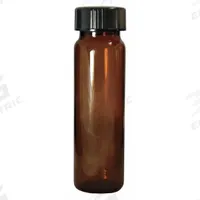 QORPAK Vial: 20 mL, Includes Closure, Phenolic, 27.75 mm Body Dia, Square, Amber, Sample (MPN GLC-04918). Key specifications — Body Color: Amber; Screw Closure Size: 24-400 mm; Brand: QORPAK; Bottom Shape: Square; Self-Standing: Self-Standing.