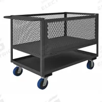 APPROVED VENDOR Raised-Platform Box Truck: 2,000 lb, 54 1/2 in L x 30 3/8 in W x 40 in H, Ergonomic (MPN 4STEDG-EX-3048-6PU-95). Key specifications — Material: Steel; Color: Gray; Brand: APPROVED VENDOR; Caster/Wheel Configuration: (2) Rigid.