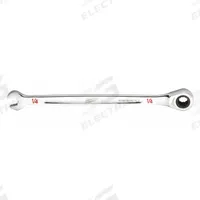 MILWAUKEE Ratcheting Combination Wrench: Chrome Vanadium Steel, Chrome, 1/4 in Head Size, Std (MPN 45-96-9208). Key specifications — attr309600: 1/4 in; attr309611: Chrome; attr309610: Chrome Vanadium Steel; attr309604: No; attr309612: No; attr309613: No; attr309615: No; attr324932: MILWAUKEE.