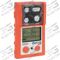INDUSTRIAL SCIENTIFIC Multi-Gas Detector: IP66/IP67, INDUSTRIAL SCIENTIFIC Ventis MX4, Lithium Ion (MPN VTS-K1234101101). Key specifications — Gas Detected: Oxygen; Housing Color: Orange; Battery Chemistry: Lithium Ion.