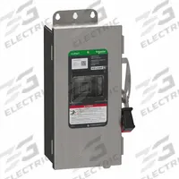 SCHNEIDER Safety Switch: Fusible, 30 A, Three Phase, 600V AC/DC, 316 Stainless Steel, Indoor/Outdoor (MPN VH361NSSGL). Key specifications — Brand: SCHNEIDER.
