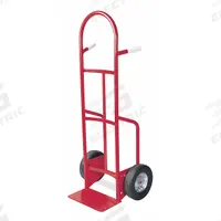 DAYTON General Purpose Hand Truck: 800 lb, Dual-Pin Handle, Red, Steel, Flat-Free, 10 in Wheel (MPN 6W858). Key specifications — Brand: DAYTON; Color: Red.