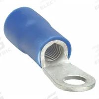 GRAINGER Ring Terminal: Blue, Vinyl Insulation, 1/4 in Stud Size, 6 AWG to 6 AWG Wire Sizes, 600 V (MPN 4FRD1). Key specifications — attr1308027: GRAINGER.