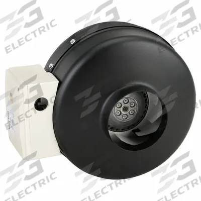 Dayton In-Line Duct Fan: 147 cfm Max., 4 in Duct, 37.3 W, 120V AC, 1 Ph, IP54 - General Purpose Inline Duct Fans