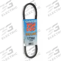 DAYCO Automotive Drive Belt: V-Belt, 17A, A Belt Trade Size, Cogged Belt, 38° Angle, 7/16 in Thick (MPN 24505). Key specifications — Brand: DAYCO; Reinforcing Cord Material: Polyester; Industry Number: 17A1285.