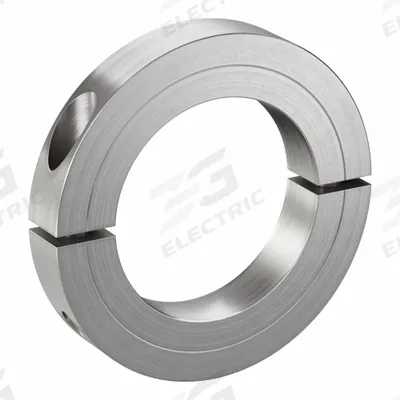 CLIMAX METAL PRODUCTS Shaft Collar: 2-Piece, Inch, Round, Clamp-On, 2 7/8 in Bore Dia - Stainless Steel Recessed-Screw Shaft Collars
