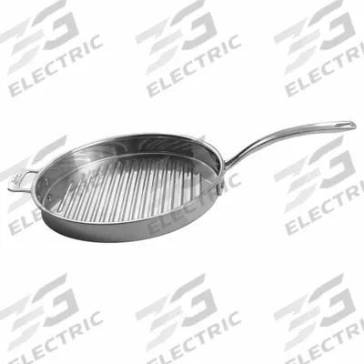 PRIMO Griddle: Round, 14 1/2 in Overall Lg, 12 in Overall Dia, 13 in Overall Wd - Griddles