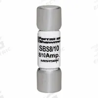 MERSEN Fuse: SBS Series, Midget, Fast-Acting, 600 mA, 600 V AC, 13/32 in x 1 3/8 in, Non-Indicating (MPN SBS8/10). Key specifications — attr1287209: SBS; attr211192: MERSEN.