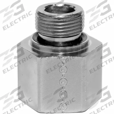 PARKER Metal Pipe Straight: Straight, Carbon Steel, 1/2 in x 3/8 in - Hydraulic Threaded Extreme-Pressure Pipe Fittings