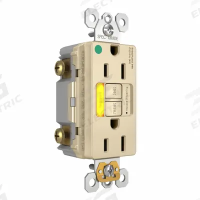 LEGRAND GFCI: Hospital Grade, Duplex, 5-15R, Ivory, GFCI, 125V AC, 15 A - General Purpose Receptacles