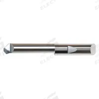MICRO 100 Boring Bar: Top Rake Chipbreaker, 5/16 in Shank Dia., Bright (Uncoated), Right Hand (MPN QBT-2301100)
