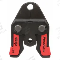 RIDGID Press Jaw: 1/2 in Pipe, PEX, For Viega Pureflow, Extended/Std Tool Types (MPN 22653). Key specifications — attr518773: Jaw; attr518762: PEX; attr518771: Steel; attr518761: Viega Pureflow; attr518760: RIDGID.