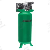 SPEEDAIRE Electric Air Compressor: 3 hp, 1 Stage, Vertical, 60 gal, 9.1 cfm, 135 psi, 240V AC (MPN 4ME96). Key specifications — attr48430: SPEEDAIRE; attr48445: 60 Hz; attr48448: Manual Drain Valve; attr48450: 240V AC; attr48474: Single; attr48487: Vertical.