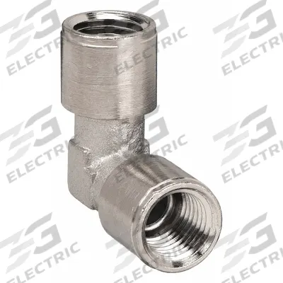 AIGNEP USA Metal Pipe Elbow: 90° Elbow, 1/4 in x 1/4 in - Nickel-Plated Threaded Low-Pressure Pipe Fittings