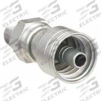 AEROQUIP Hydraulic Crimp Fitting: Steel x Steel, Straight, -6 For Hose Dash Size, Male x Genderless (MPN 1AA6PS6). Key specifications — Fitting Gender: Male x Genderless; Fitting Connection Type: NPTF x Crimp; Thread Size: 3/8"-18; For Hose Dash Size: -6; Brand: AEROQUIP.