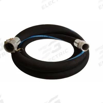 CONTINENTAL Suction and Discharge Hose: 6 in Hose Inside Dia., 150 psi, Black - EPDM Water Suction & Discharge Hose Assemblies with EPDM Cover with Spiral-Plied Synthetic Fabric & Wire Helix Reinforcement