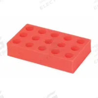 Tube Rack: Foam, Red, (15) Tubes (MPN 30400242). Key specifications — Material: Foam; Color: Red; Product Type: Test Tube Rack; Total Holding Capacity: (15) Tubes; Brand: OHAUS.