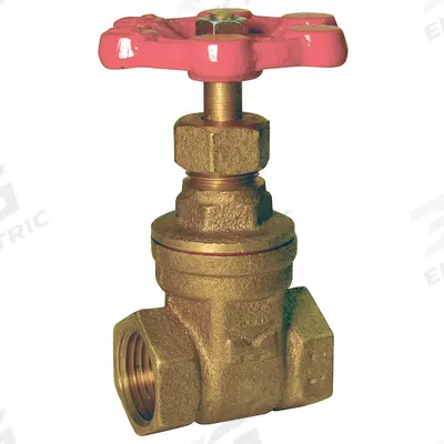 APPROVED VENDOR Gate Valve: 1 1/2 in, Brass, Non-Rising, FNPT x FNPT - Non-Rising Stem Brass General Purpose Gate Valves