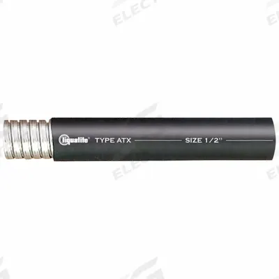 LIQUATITE Liquid Tight Conduit: 1 in Trade Size, Black, 100 ft Nominal Lg - Extreme Temperature Liquid-Tight Flexible Metal Conduit