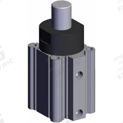 SMC Stopper Air Cylinder: 50 mm Bore Dia, 30 mm Stroke Lg, Both Ends Tapped Mounting - Pallet Stopping Extruded Cylinders